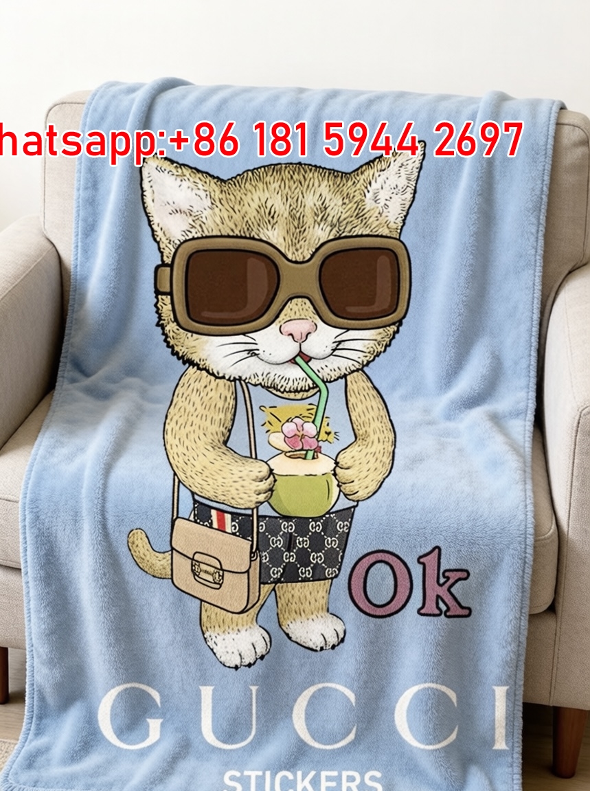 Gucci Cat Cooler Sofa Blanket IMG_2965